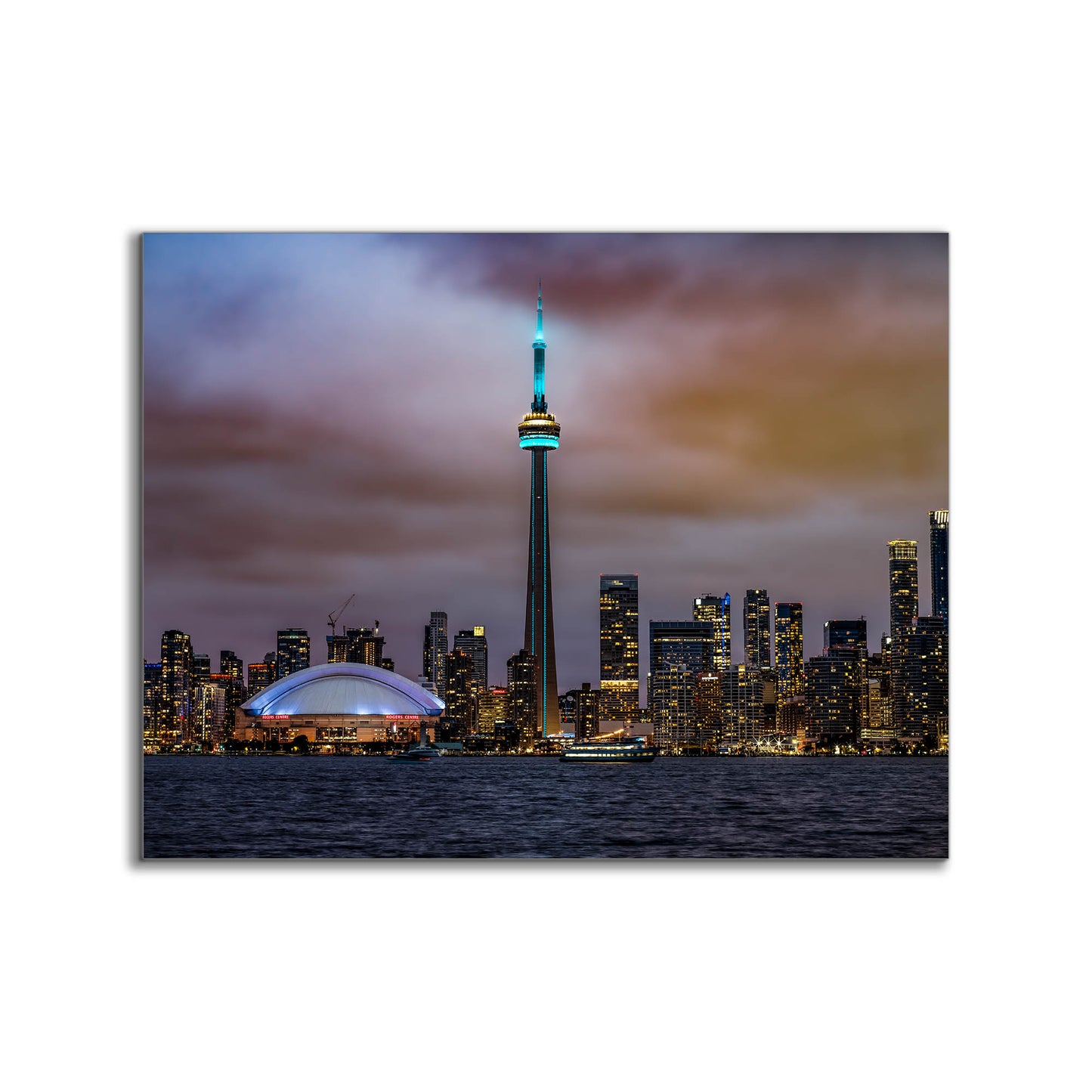 Wandkunst Der CN Tower, Roger Center und der Ontariosee