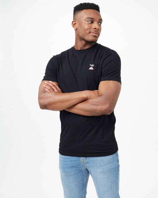 Palm Sunset Embroidery T-Shirt