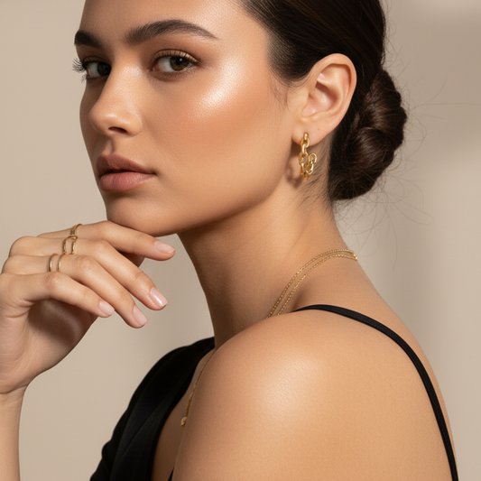 Chain Link Half Hoops