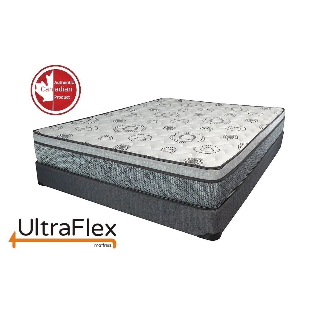 UltraFlex® EVOKE Matratzen- und Boxspring-Set Orthopädisch, Smart Cool Gel Memory Foam, Umweltfreundliche FESTE Matratze (Hergestellt in Kanada)