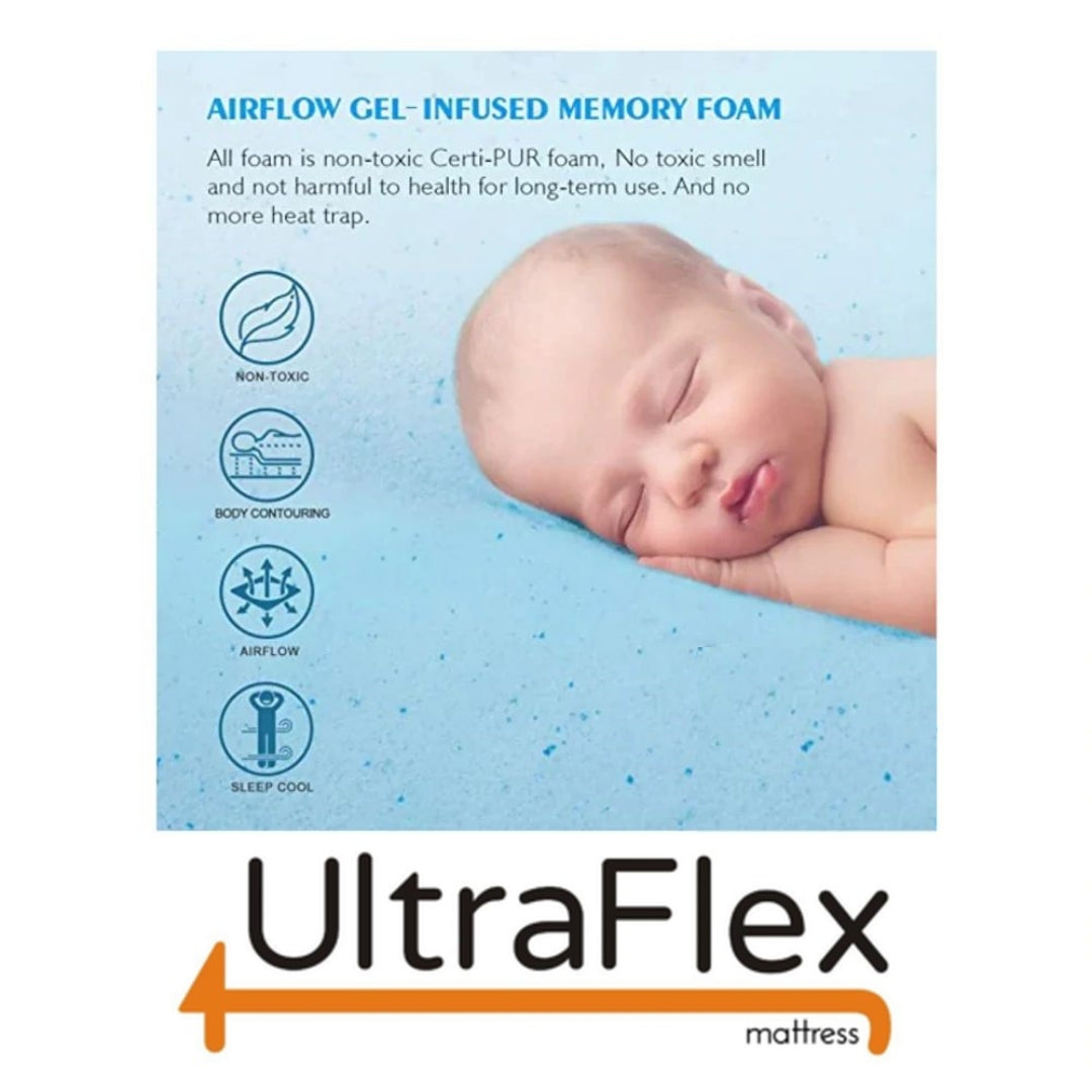 UltraFlex® RADIANCE – Hochdichte Naturmischschaum-Ummantelung, CoolTemp Kühlgel, Umweltfreundliche orthopädische Matratze mit mehreren Spinalstützzonen (Hergestellt in Kanada)