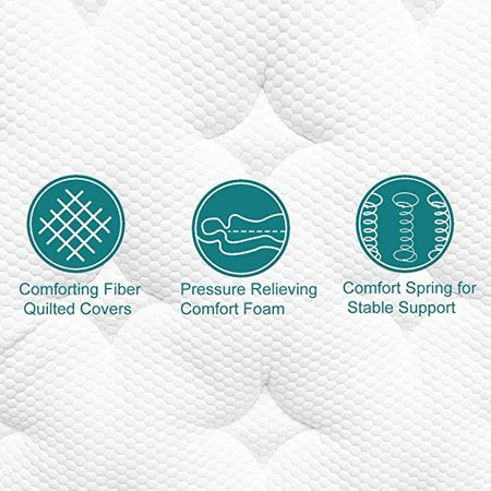 UltraFlex® JOY -Orthopedic, Coiled Innerspring Comfort layer Foam Encased, Eco-friendly Hybrid Mattress (Made in Canada)