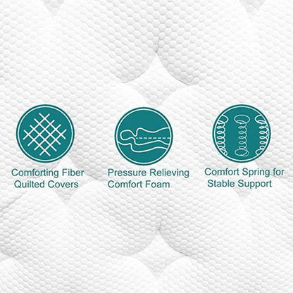 UltraFlex® JOY -Orthopedic, Coiled Innerspring Comfort layer Foam Encased, Eco-friendly Hybrid Mattress (Made in Canada)