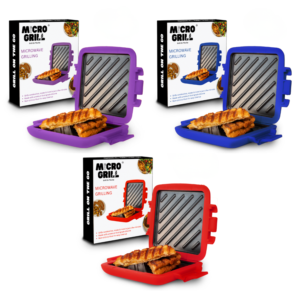 Micro Grill Classic™ Toastie Maker, Mikrowellen-Grill, Sandwich-Toaster, 3-Minuten-Grilled-Cheese, knusprig, Panini-Presse, spülmaschinenfest, Büro, Zuhause, Reisen & Studentenwohnheime