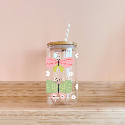 Boho-Glas – Schmetterlinge