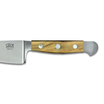 ALPHA OLIVE | Hartkäsemesser 10 cm Klinge | Geschmiedeter Stahl / Olivenholzgriff