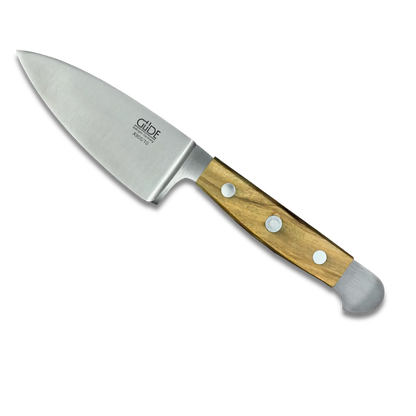 ALPHA OLIVE | Hartkäsemesser 10 cm Klinge | Geschmiedeter Stahl / Olivenholzgriff
