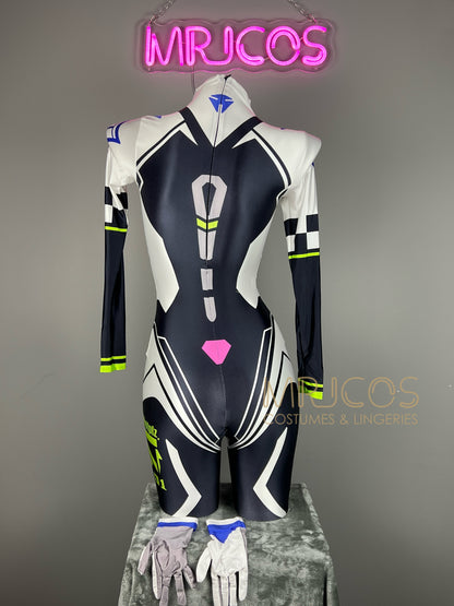 Anime Sci-fi Spandex Swimwear Cosplay Bodysuit Race Queen Costume Zentai