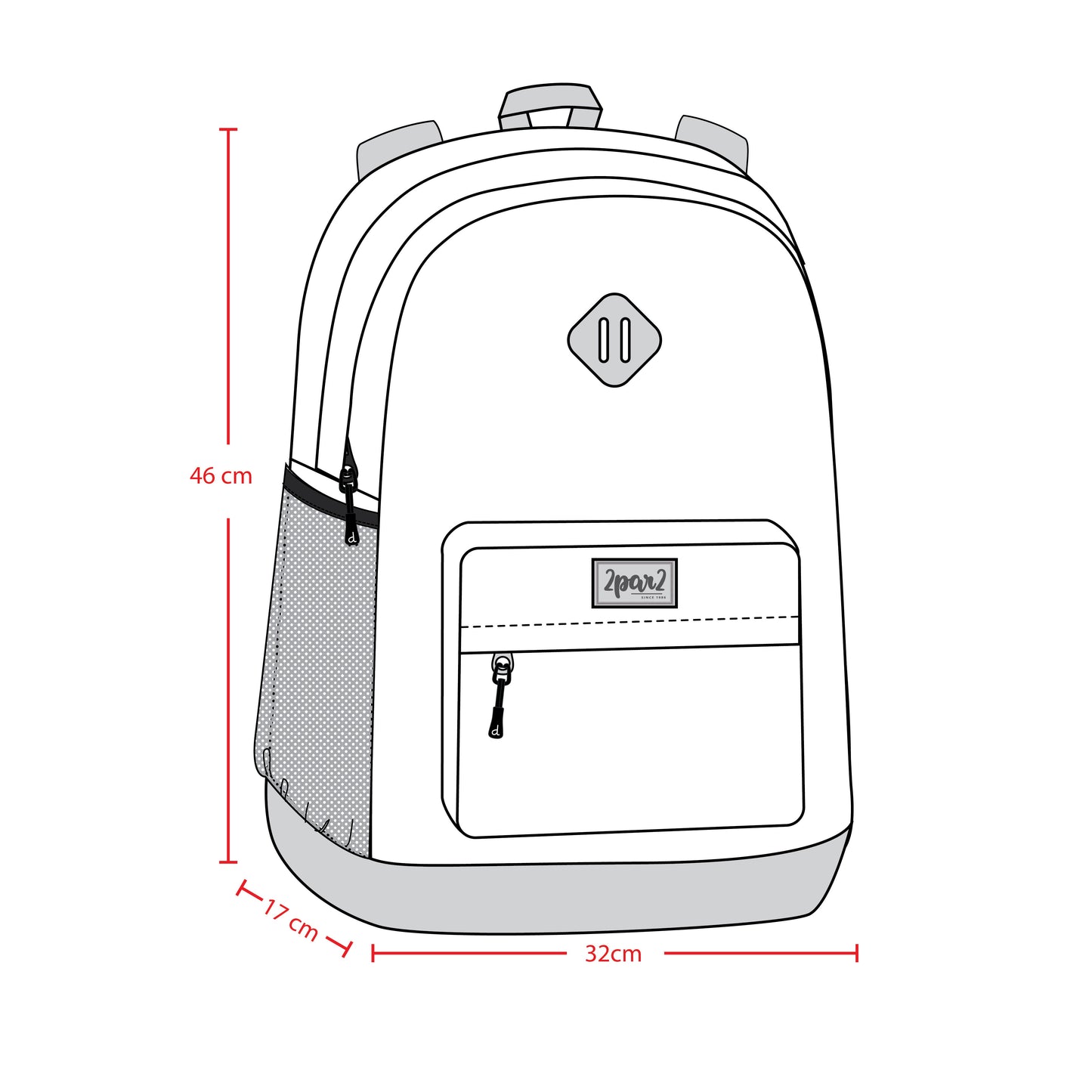 Kids Backpack Blue Checkered Print