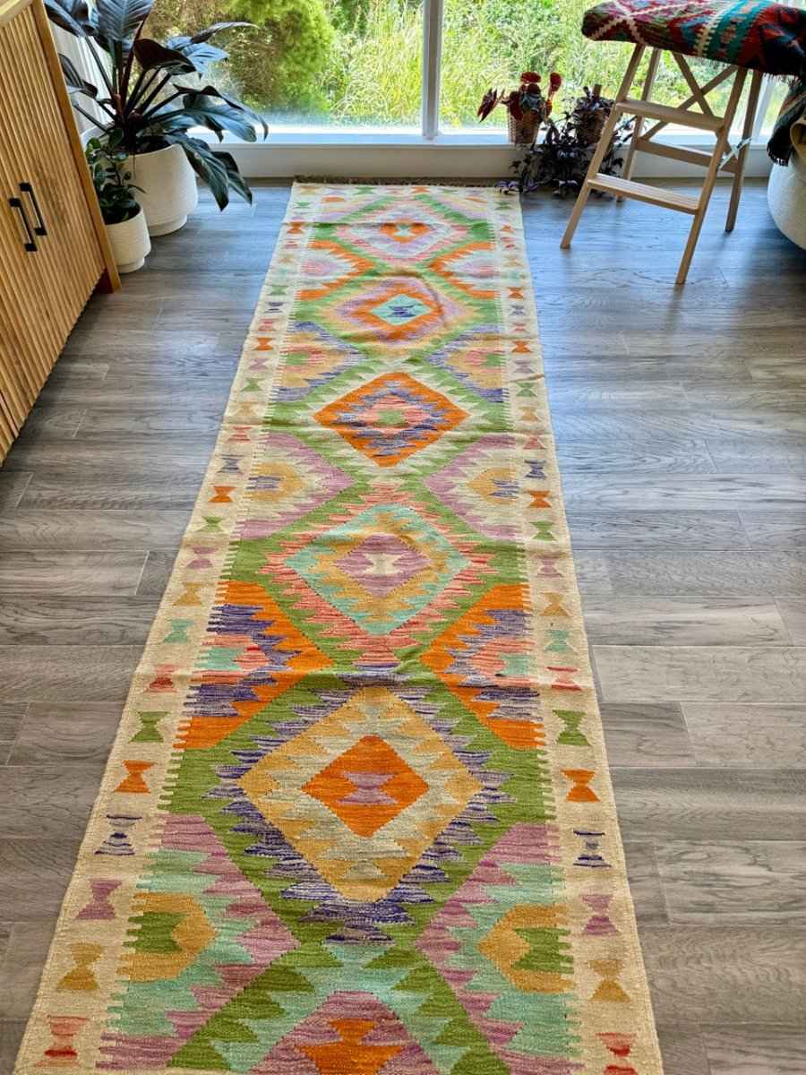 Afghan Maimana Kilim Runner | 2' 10" x 9' 10"
