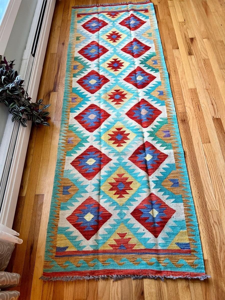 Afghan Maymana Kelim Läufer | 249 x 84 cm