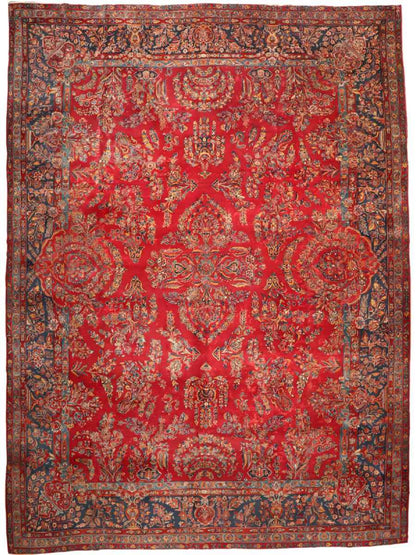 Antique Persian Mohajeran Sarouk Rug | 13' 10" x 10' 4"