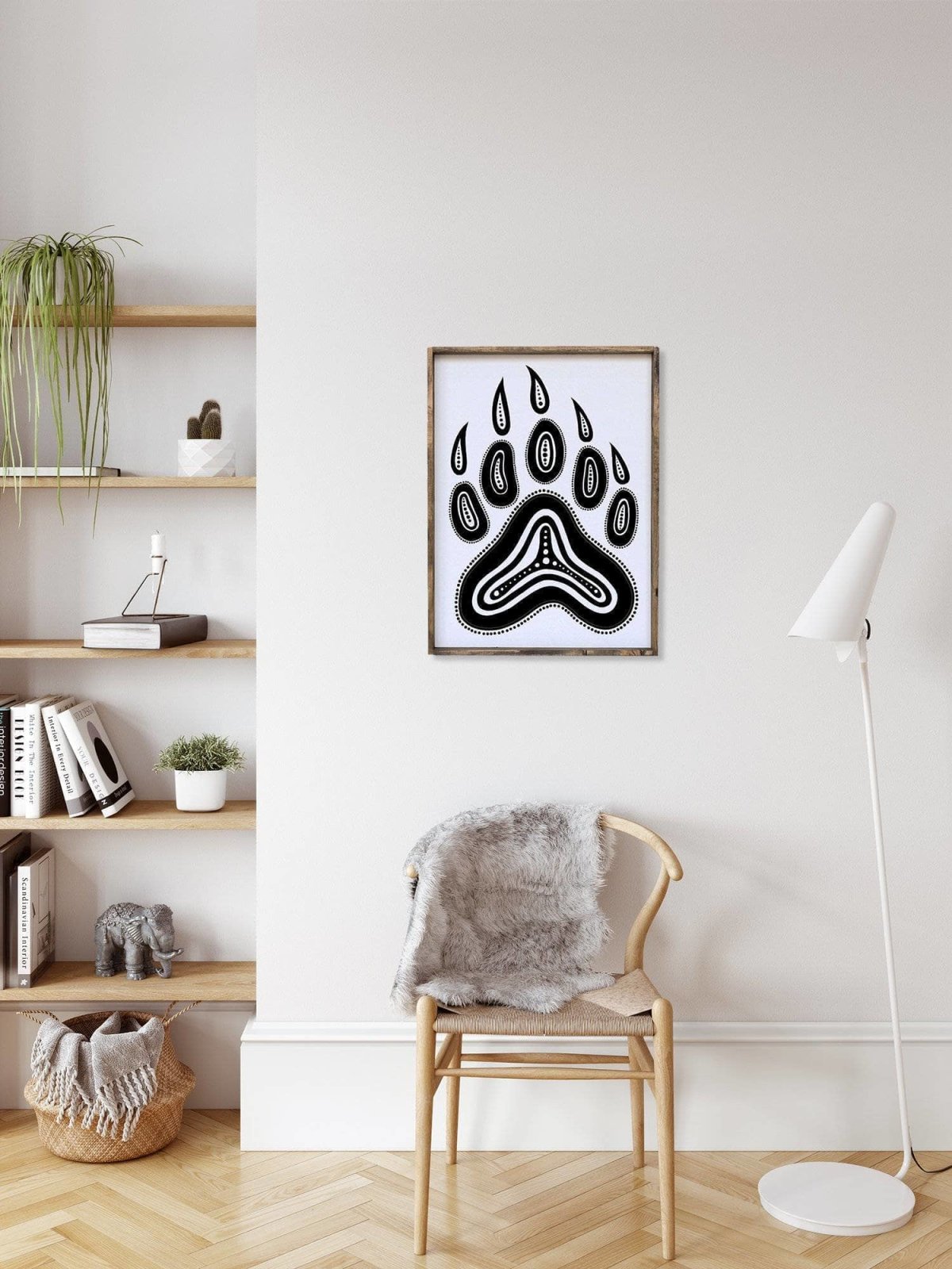 Bear Paw Symbol Wood Sign - AURABAGS SHOP