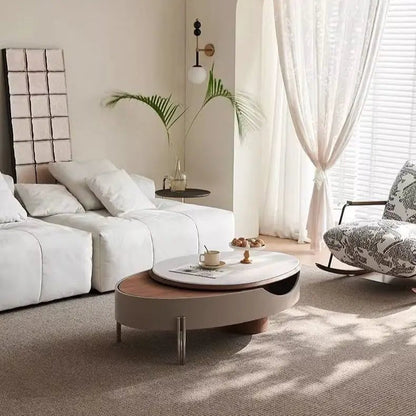 BT77 Smart Coffee Table: Adjustable Height, Extendable, 360-Degree Rotation
