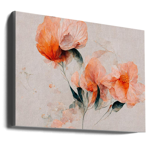 Wandbild Filigran Korallenblumen
