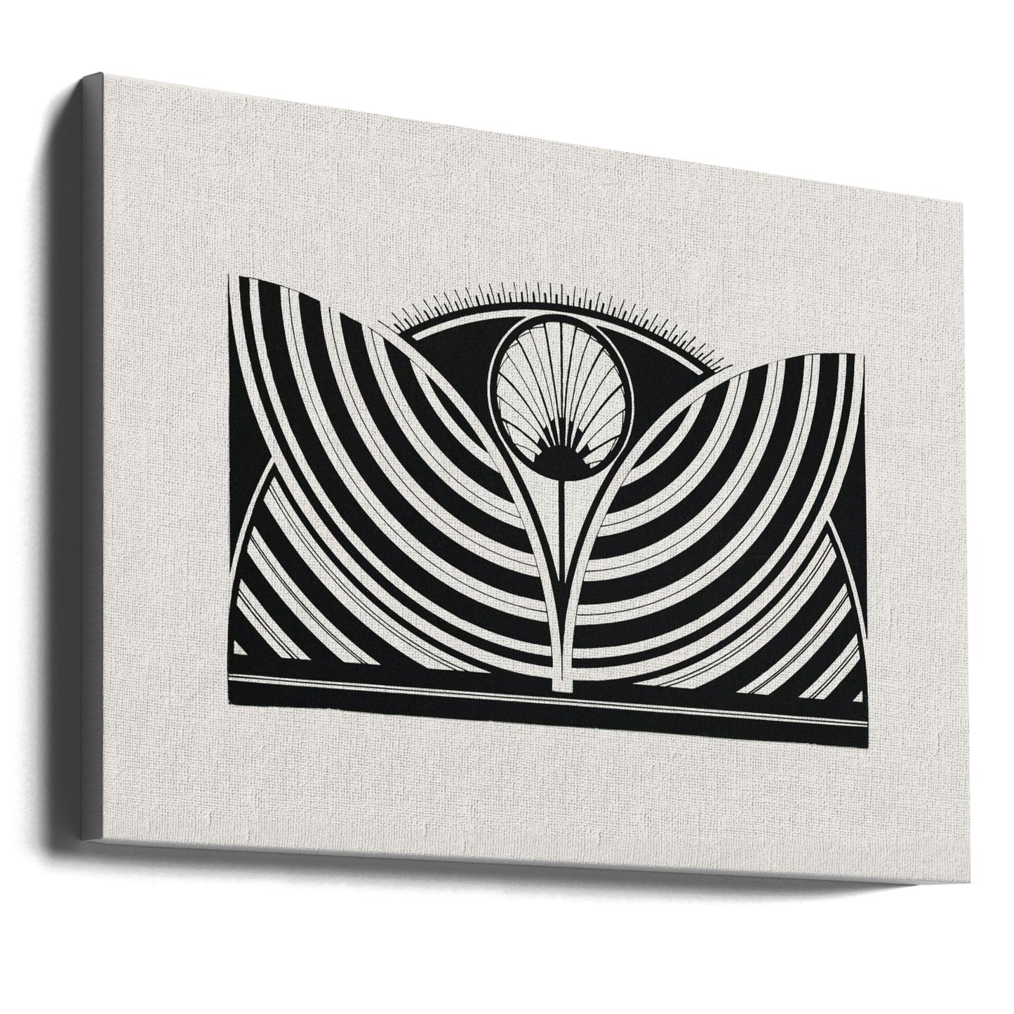 Wandkunst: Stilisiertes Blumenmuster