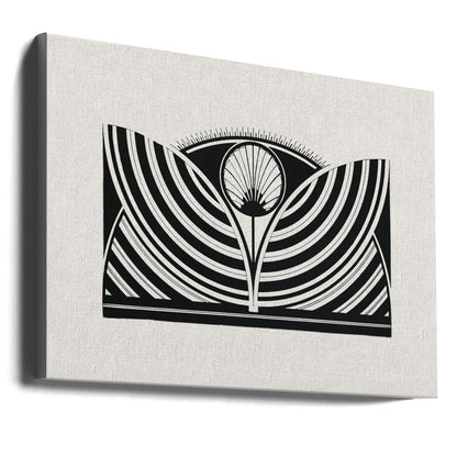 Wandkunst: Stilisiertes Blumenmuster