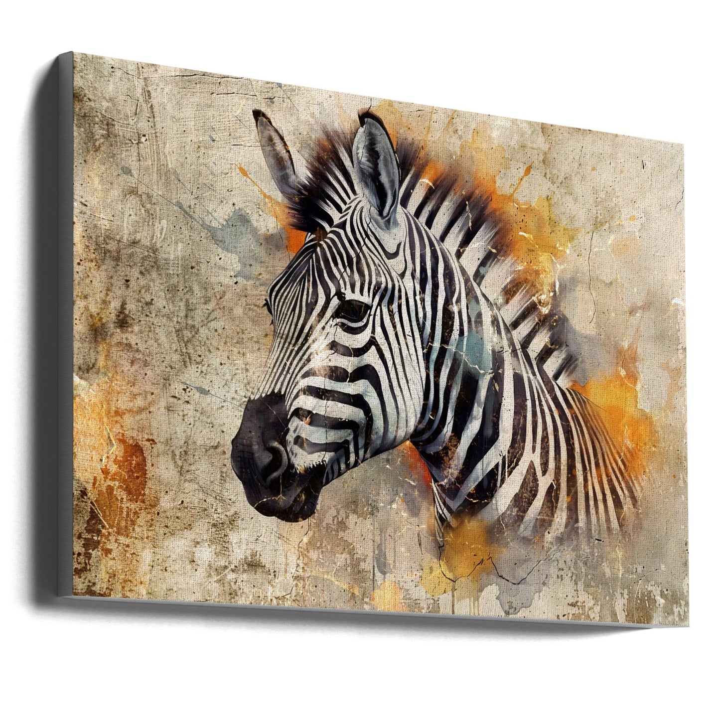 Wandkunst Zebra Tier Vintage Kunst Illustration Wandkunst 06
