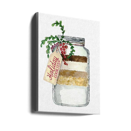 Wandbild Weihnachtsplätzchen im Glas