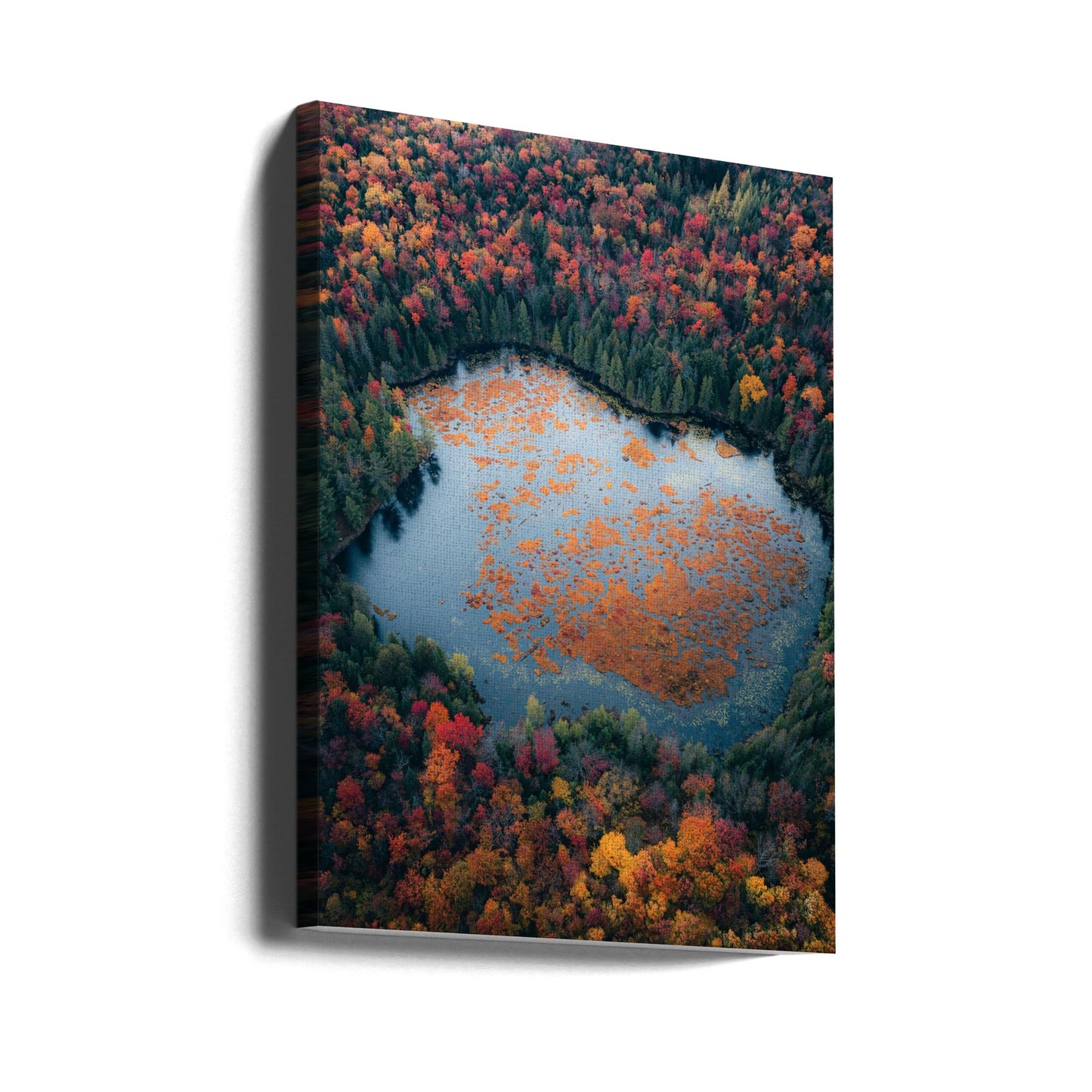 Wandbild Herbst am See
