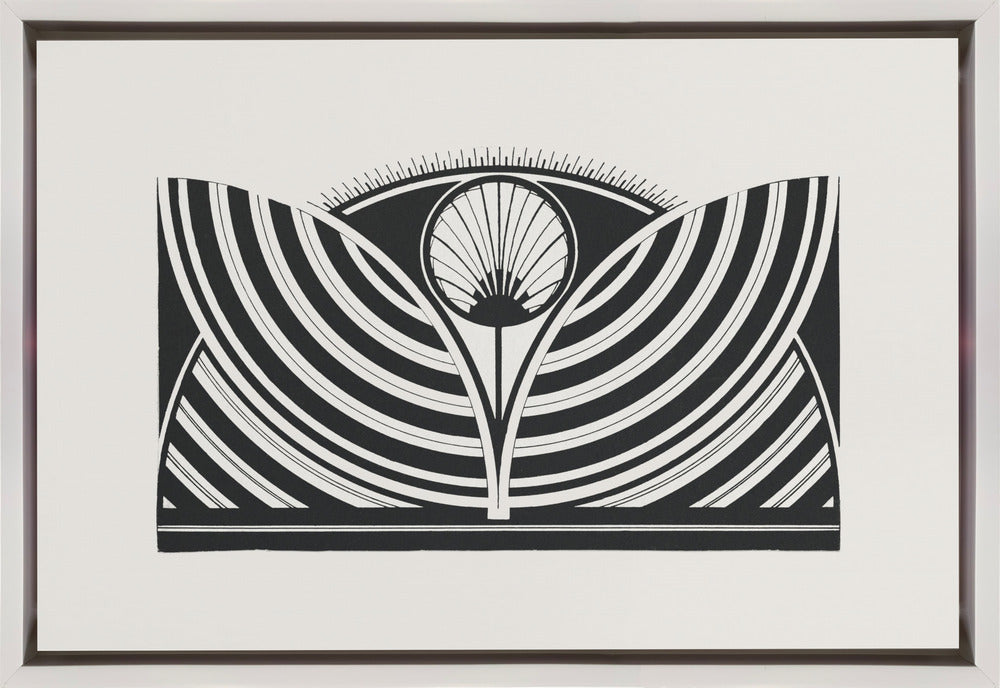 Wandkunst: Stilisiertes Blumenmuster
