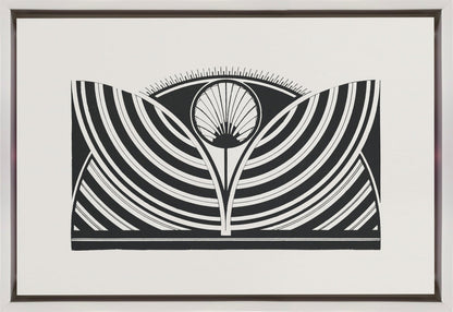Wandkunst: Stilisiertes Blumenmuster