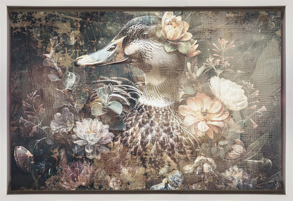 Wandbild Ente Tier Vintage Kunst Illustration Wandkunst 06