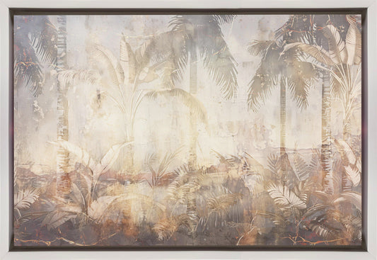 Wandbild Dschungelblätter Kunst Illustration Wanddeko 45