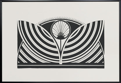 Wandkunst: Stilisiertes Blumenmuster