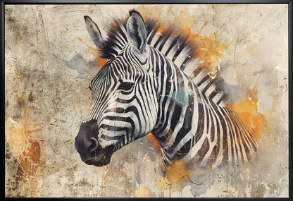 Wandkunst Zebra Tier Vintage Kunst Illustration Wandkunst 06