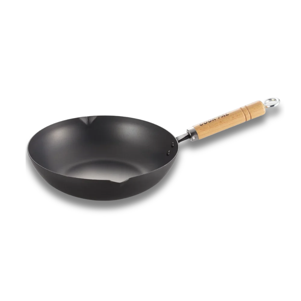 Yoshikawa Cook-Pal Ren 24cm Nitrided Carbon Steel Deep Frying Pan