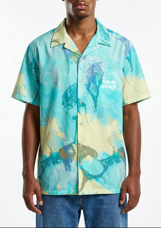 Mid-weight Sea Shells Men's Hawaiian Shirt