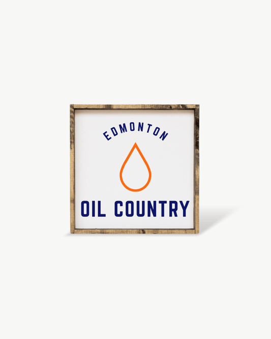 Edmonton Oil Country Wood Sign – Edmonton Hockey-Inspired Wall Art