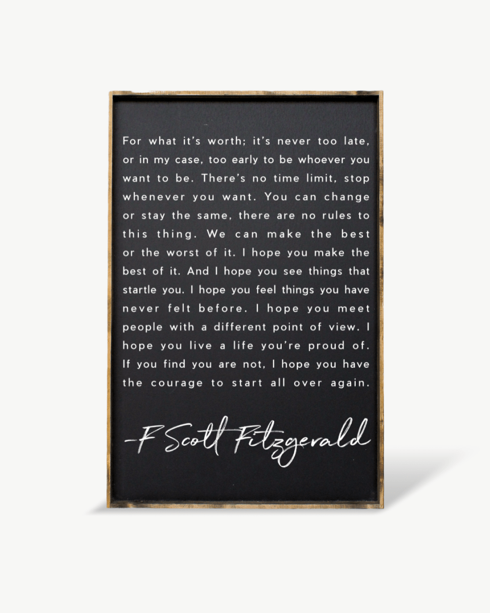 F.スコット・フィッツジェラルド ウッドサイン