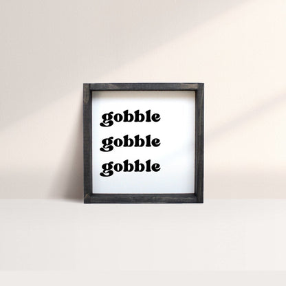 GOBBLE GOBBLE GOBBLE 木製看板