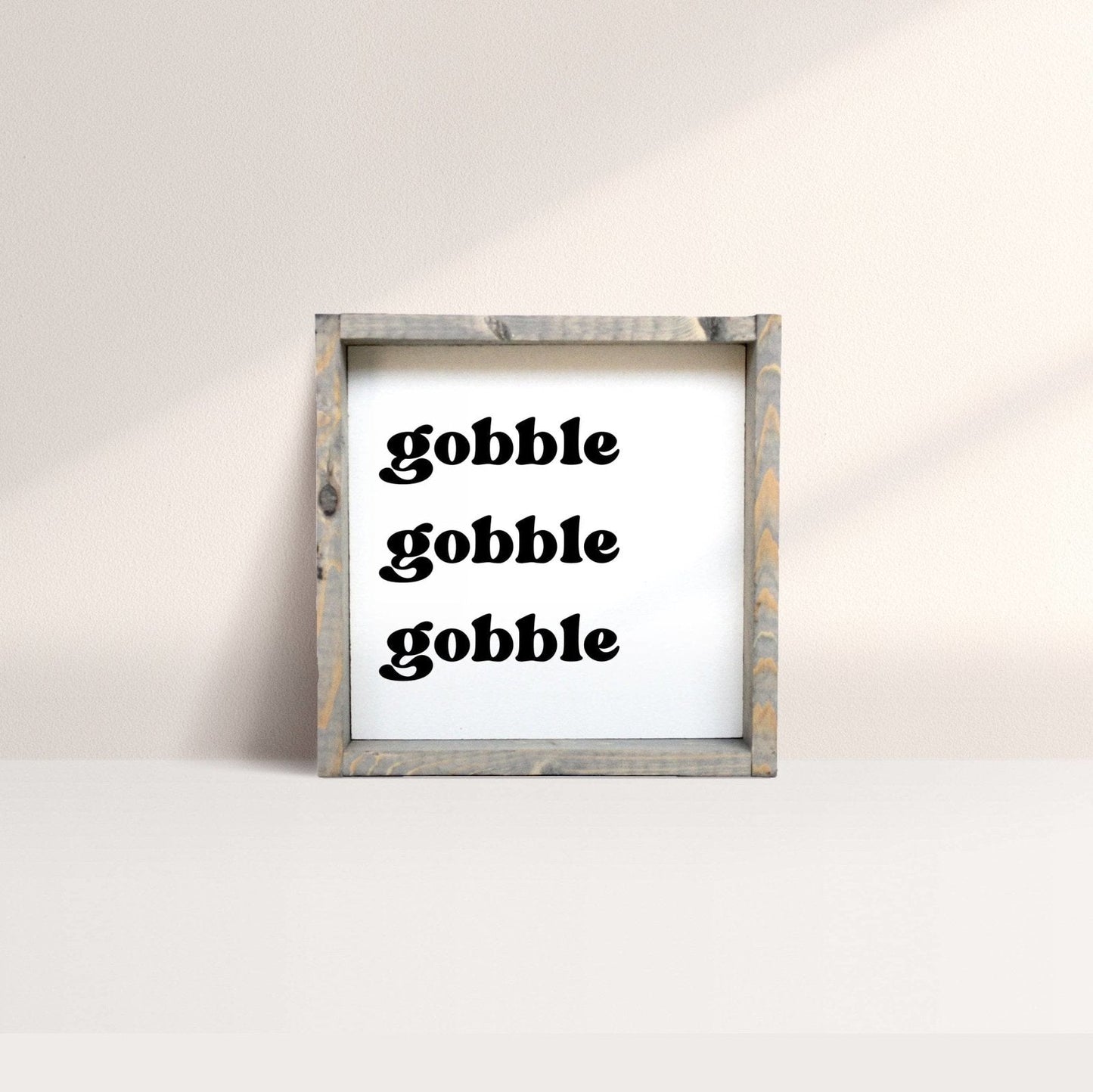 GOBBLE GOBBLE GOBBLE 木製看板