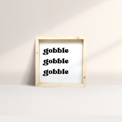 GOBBLE GOBBLE GOBBLE 木製看板