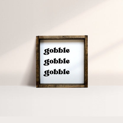 GOBBLE GOBBLE GOBBLE 木製看板