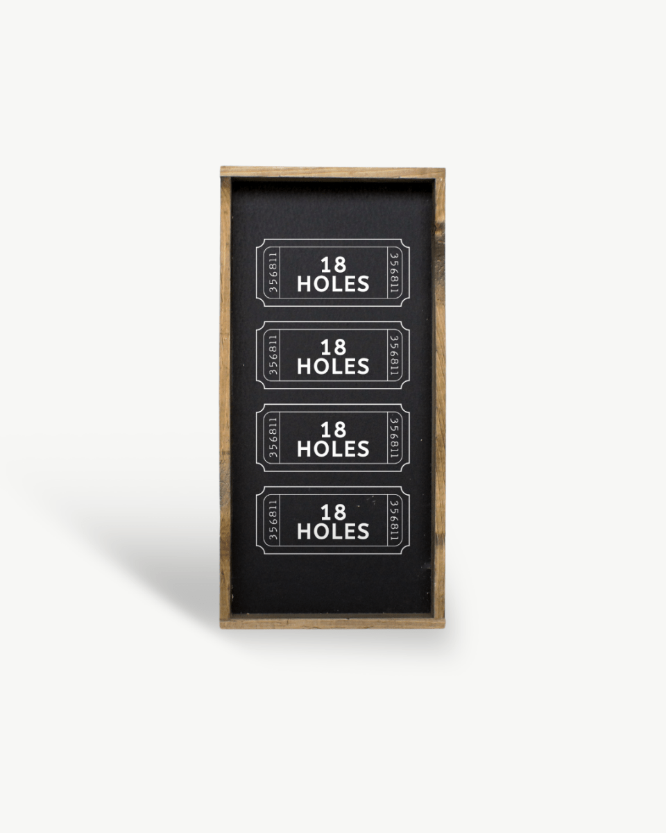 Golf Ticket Stubs Wood Signs - Modern Farmhouse Golf Decor