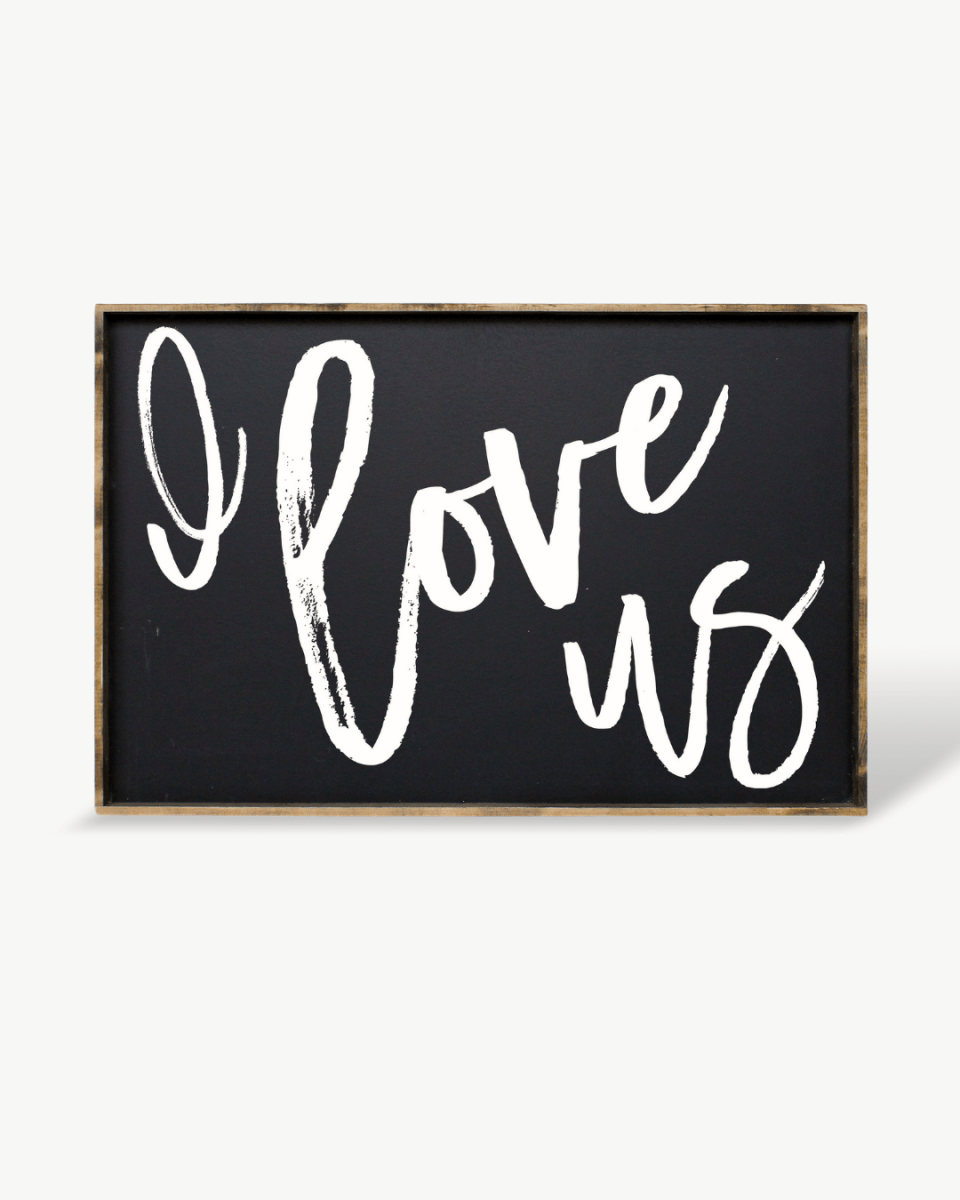 I Love Us ウッドサイン