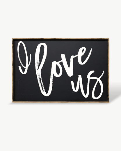 I Love Us ウッドサイン
