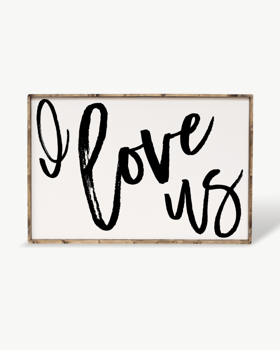 I Love Us ウッドサイン