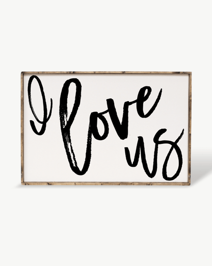 I Love Us ウッドサイン