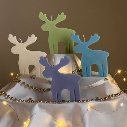 手作りトナカイソイキャンドル：クリスマスデコレーションギフト