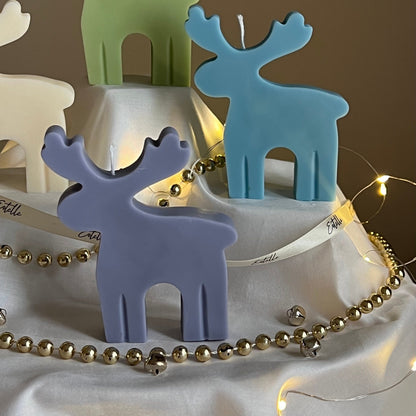 手作りトナカイソイキャンドル：クリスマスデコレーションギフト