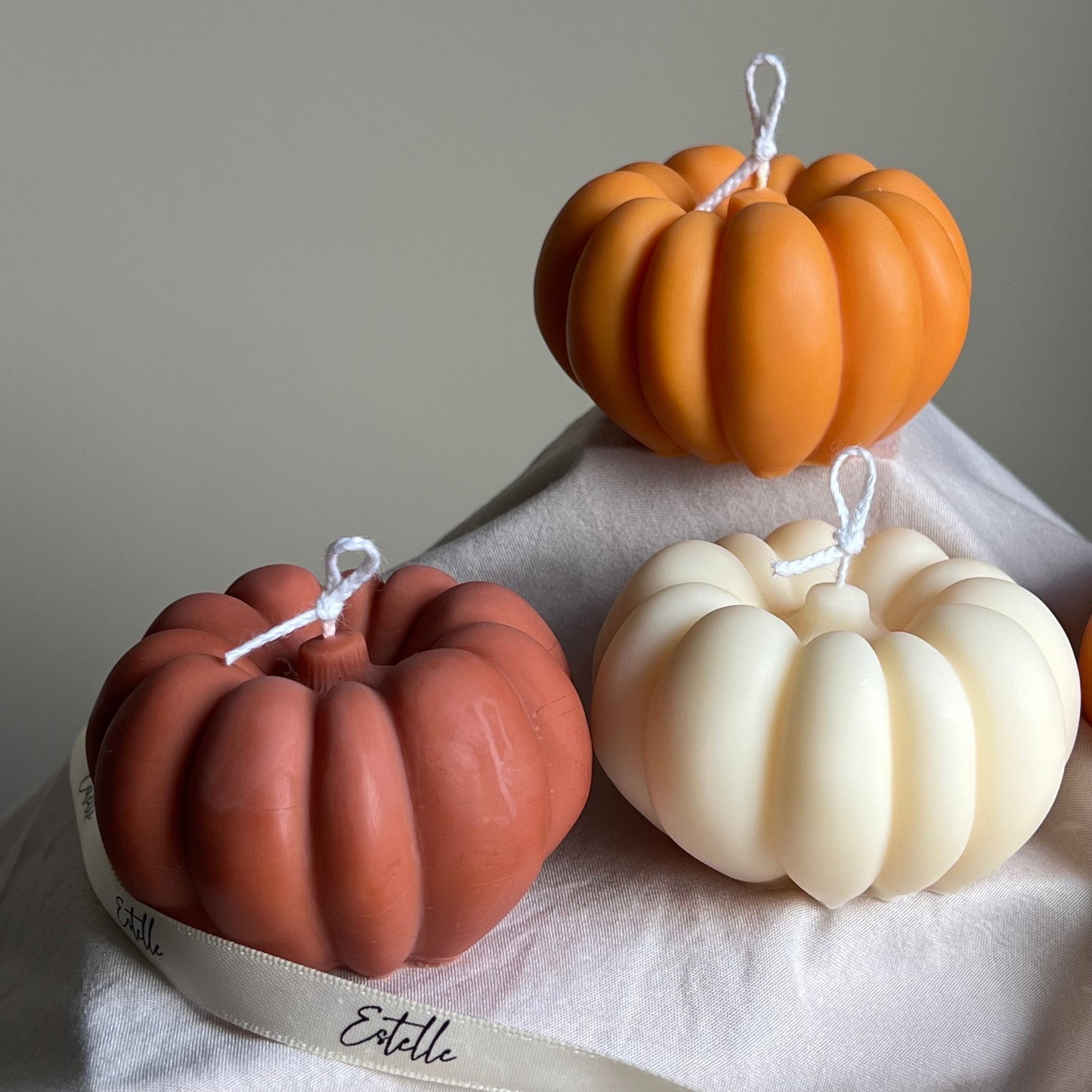 Handmade Autumn Pumpkin Soy Wax Candle: Spooky Season Decor