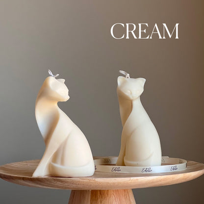 手作りソイキャンドル（猫型） | 無香料 装飾用ピラー