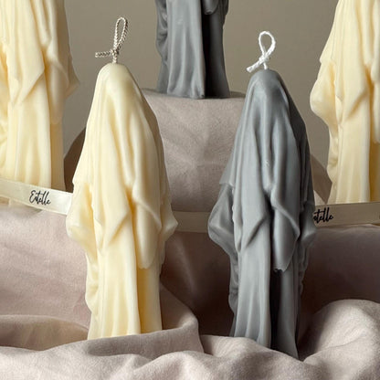 手作りおばけキャンドル：不気味なハロウィン飾り、ソイワックス