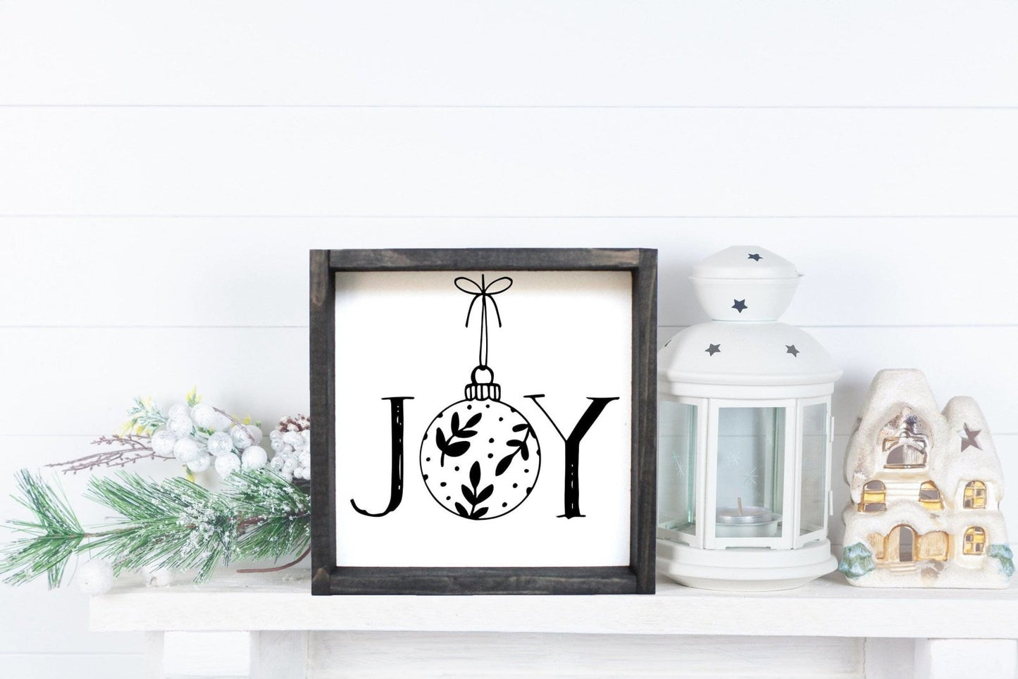 Joy Ornament Wood Sign - AURABAGS SHOP