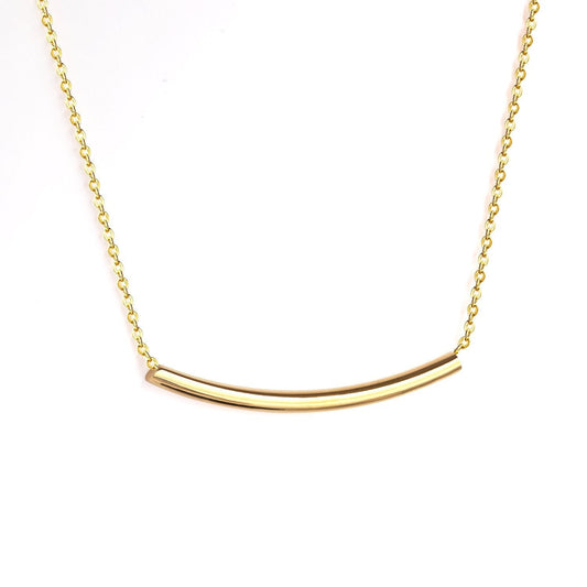 Curved Tube Pendant Choker
